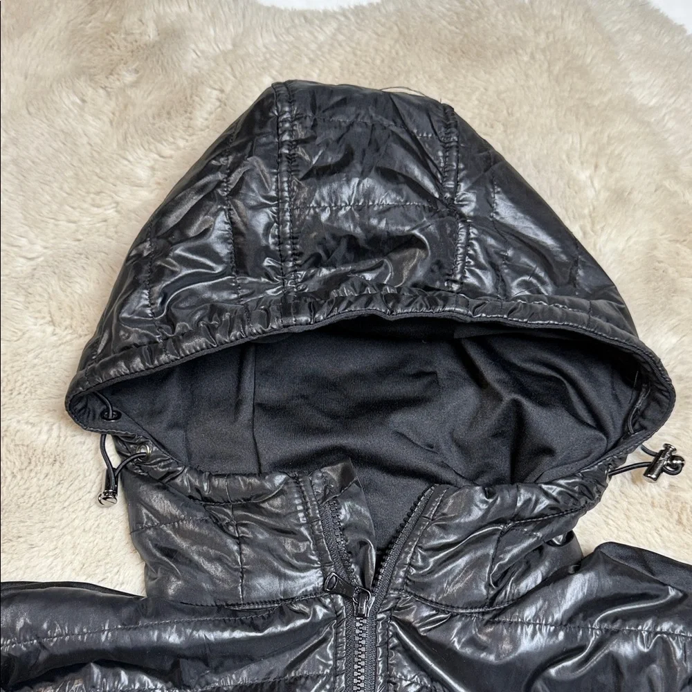 Camp David Fleece Puffer Jacket Black Women's Small Classic Timeless - Picture 5 of 7